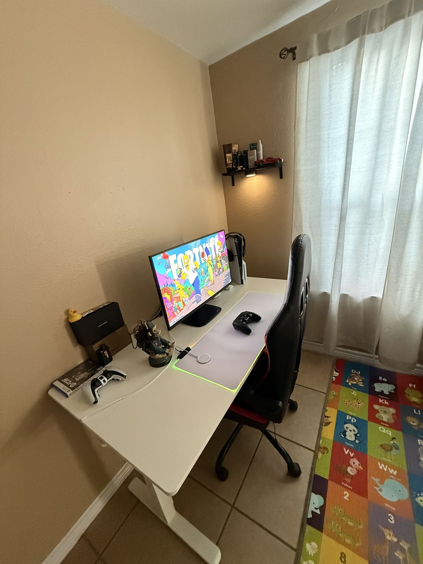 Monitor And Ps5 Slim Disc Drive