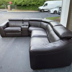 Couch/Sofa Sectional - Leather - 2 Recliners - Brown - Delivery Available 🚛