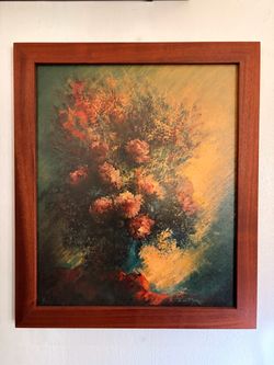 Solid wood framed wall art