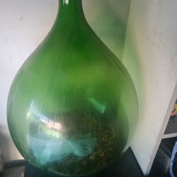 Vintage Green Italian Bottle