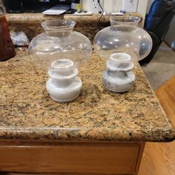 Vintage Marble Candle Holders