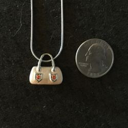 Enamel Pocketbook Pendant on Sterling Silver Chain