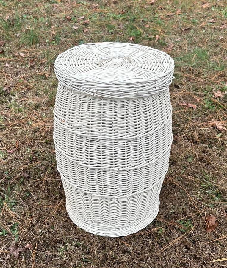Wicker Basket BoHo Decor Laundry Hamper Storage With Lid