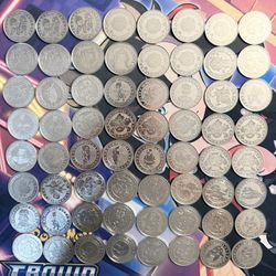 Pokemon Battle Coins Metallic Iron Medals Meiji (65pcs)
