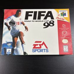Box & Manual Only - FIFA 98 Road to World Cup for Nintendo 64 (1997)