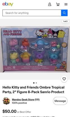 Hello kitty and friend Sanrio  2’’ figurines set 8 pack