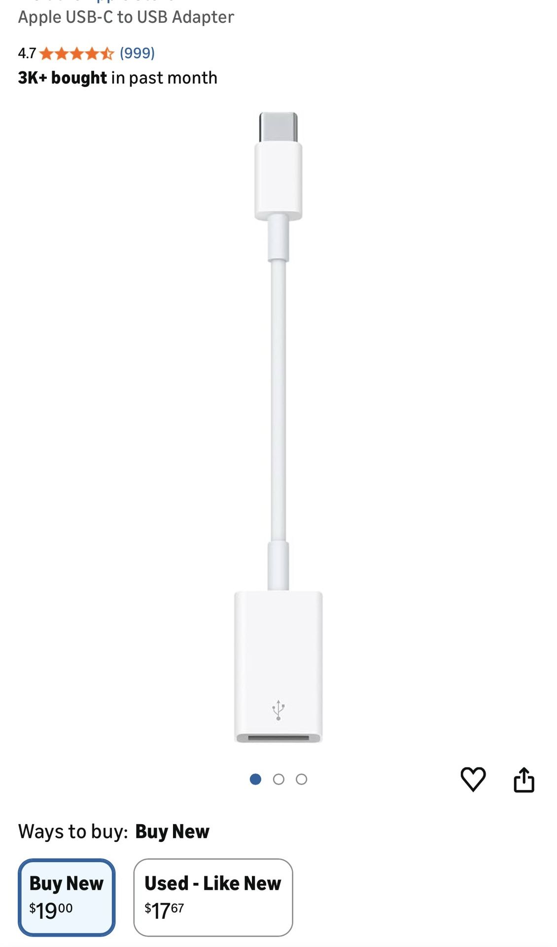 Apple USB-C to USB Adapter