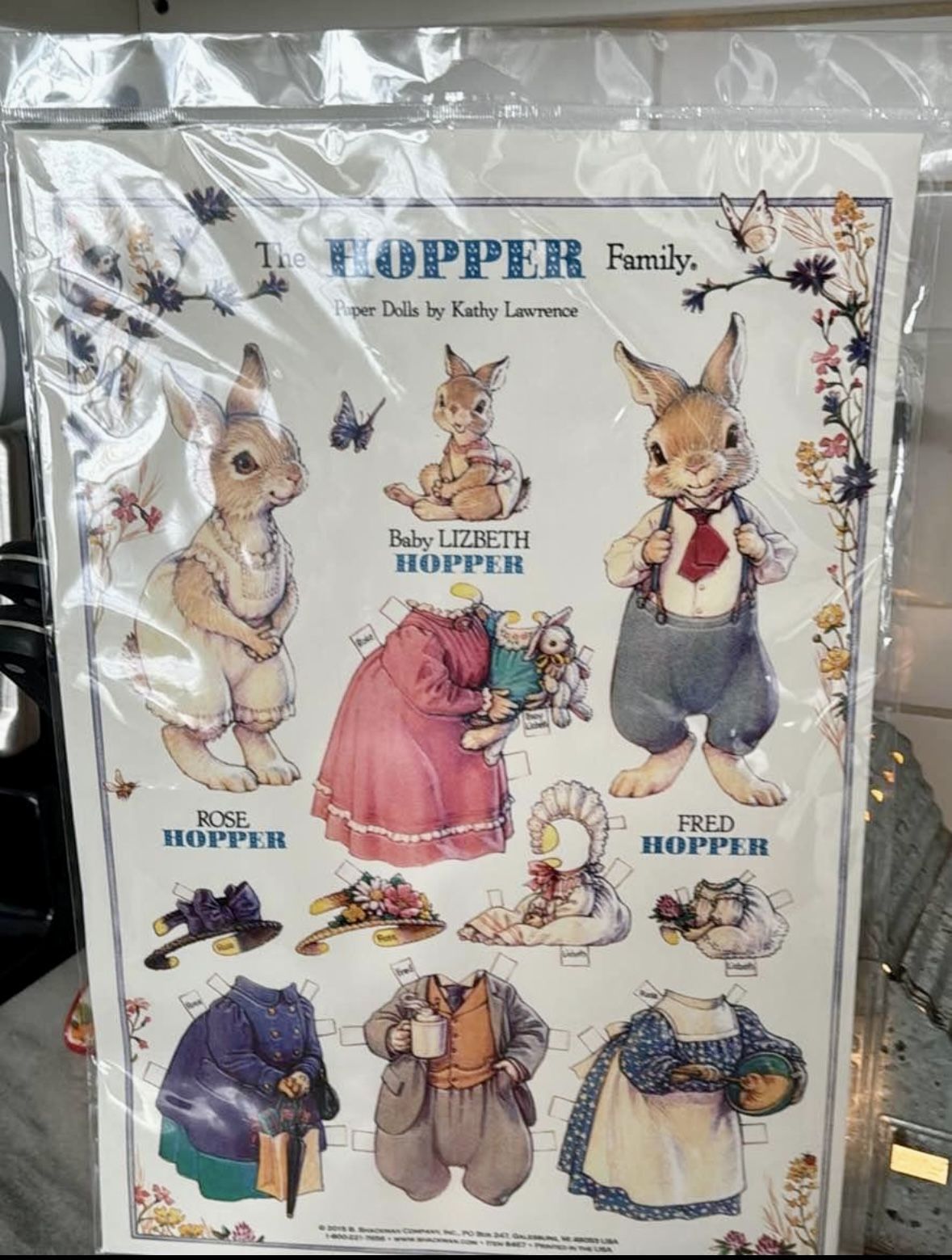 2015 New The Hopper Family Paper dolls