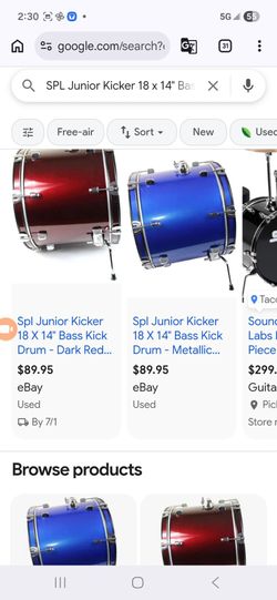 Drums SPL Junior Kicker 18 x 14" Bass Kick Drum