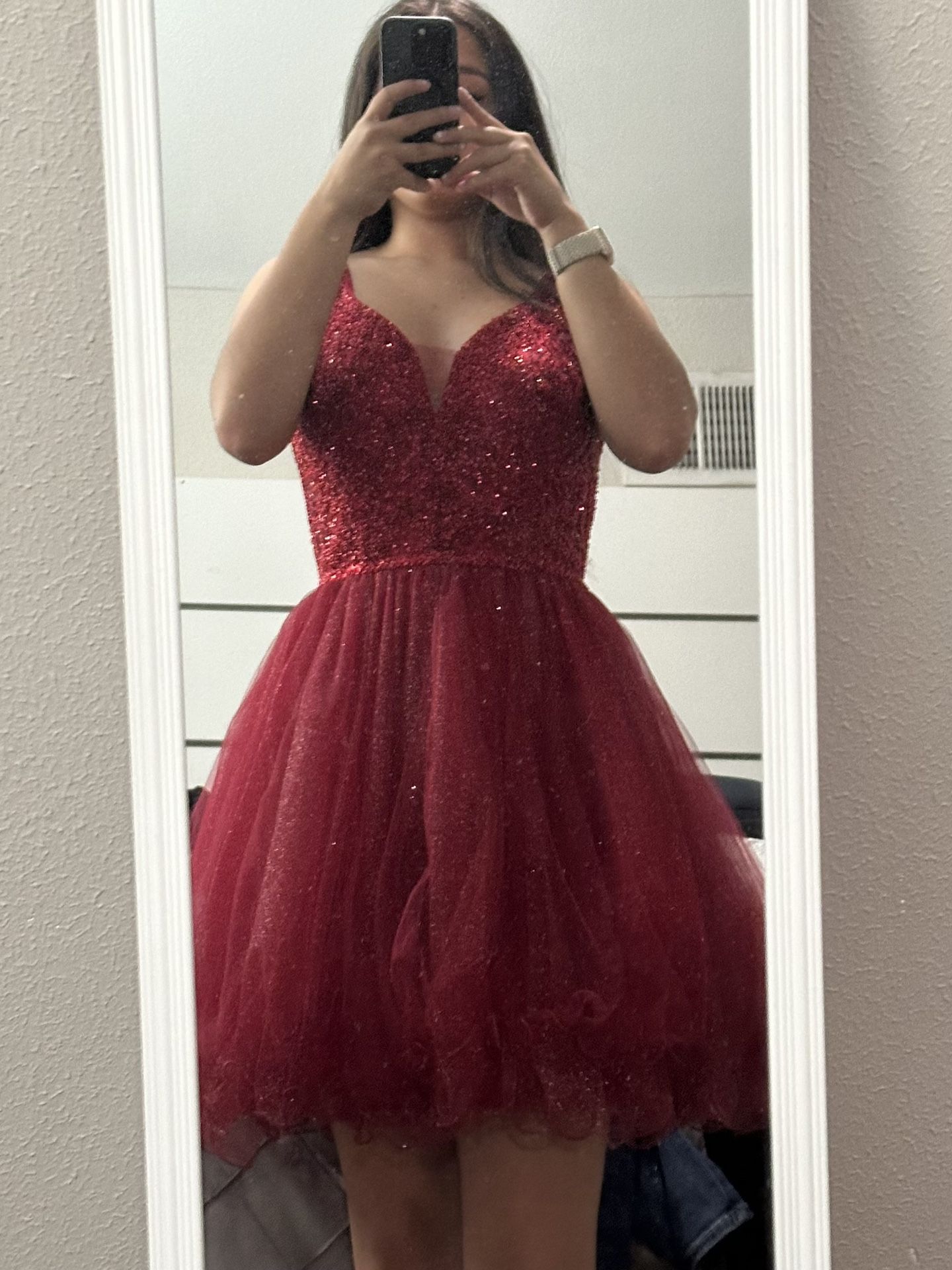 Short Red Formal Dress 