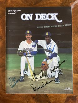 Seattle Mariners 1987 Program (Autograph: Dave Niehaus, Dick Williams, Alvin Davis, Bill Wilkinson)