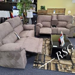 Manual Reclining Sofa, Loveseat, Sectional 🌟No Needed Credit Check 💛 $39 Down Payment with Financing0936