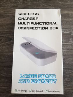 Cellphone Wireless Charger/ Disinfecter - New