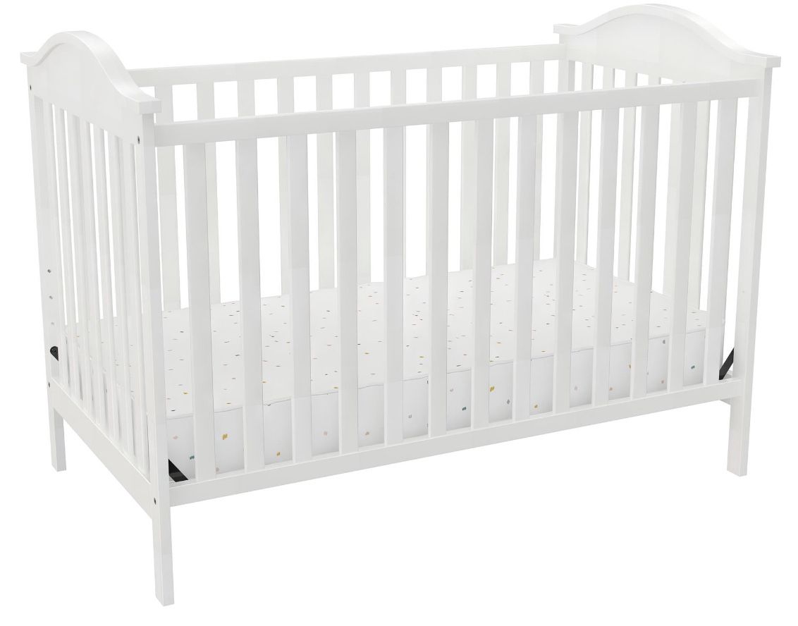 Baby Relax Adele 3-in-1 Convertible Crib, White
