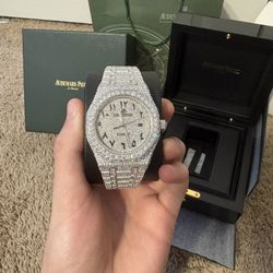 Audemar piguet Royal Oak moissanite Bussdown watch fits all sizes