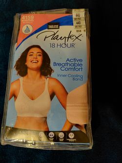  Playtex 18 hour 4159 44D Wireless Tagless Bra w/Inner Cooling Band, No slip Straps, color Gentle Peach $20 Glenn Heights TX