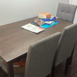 Dining Table with Four Chairs