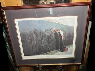 " REFLECTIONS " by Lee Teter Custom Framed Quality Print Vietnam Wall Memorial
