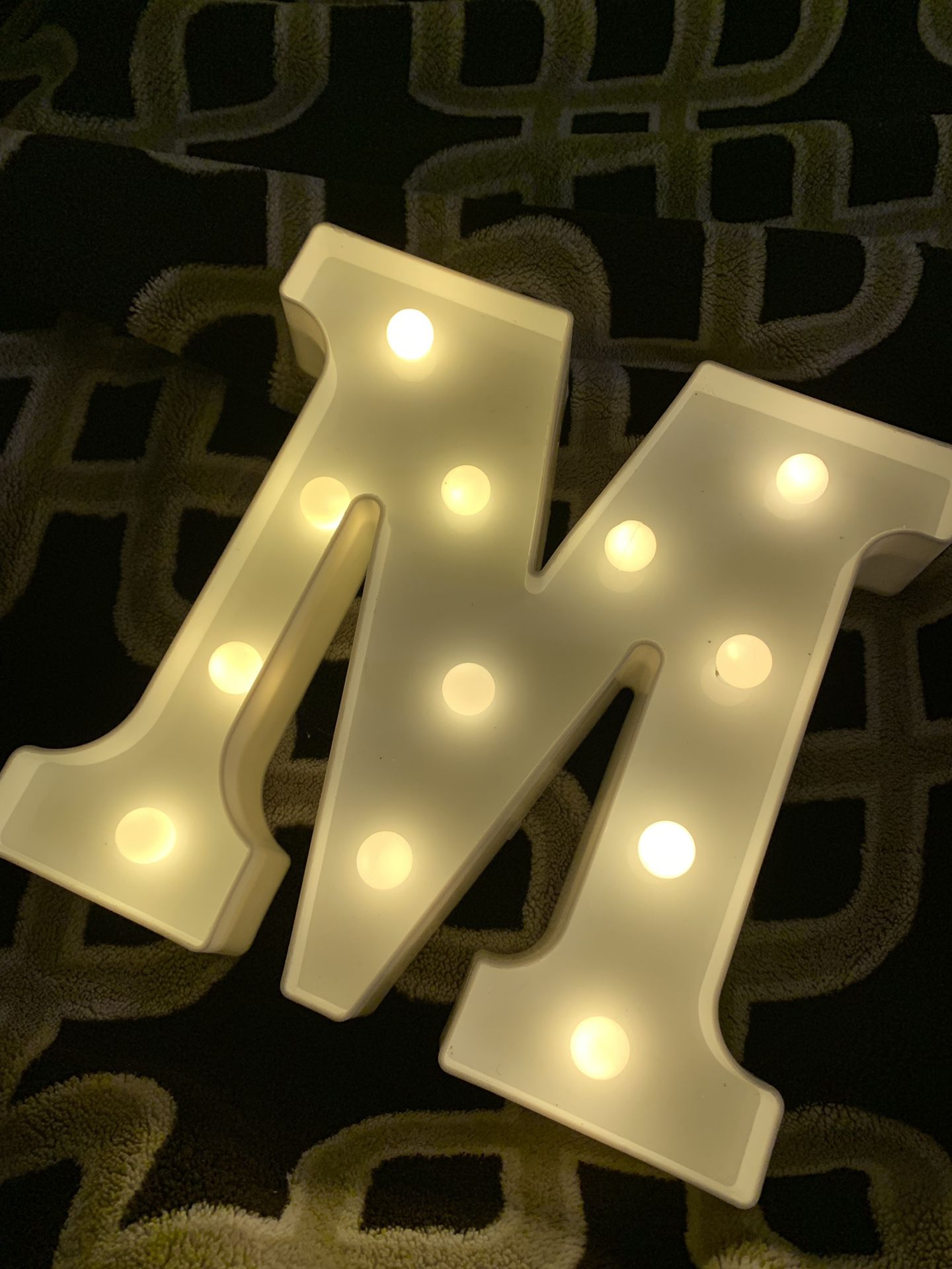 LED letter M .
