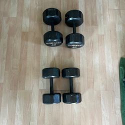 (2) 40. (2) 30 Lbs  Dumbbells