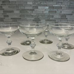 Vintage 1960’s old style Champagne glasses
