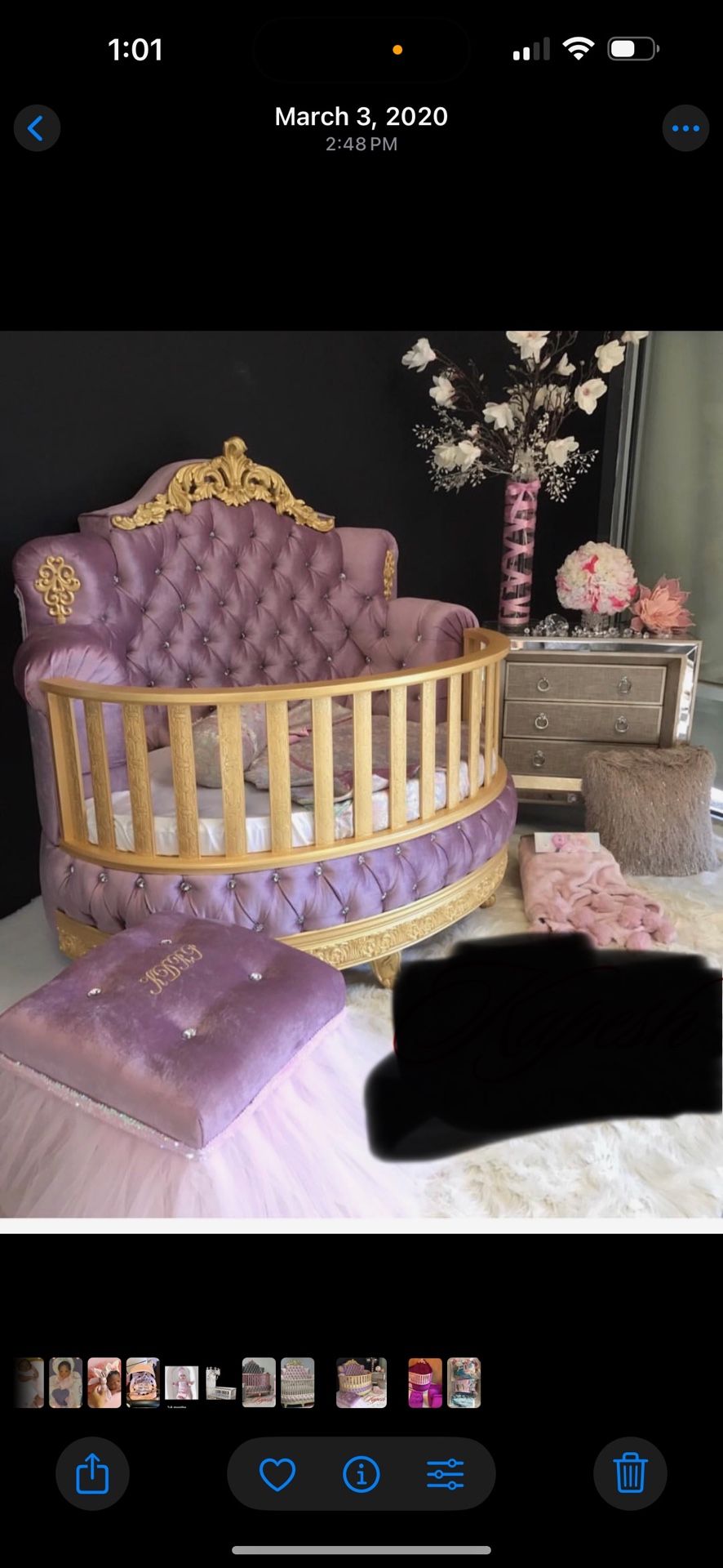Pink Bedroom Baby Set Italian