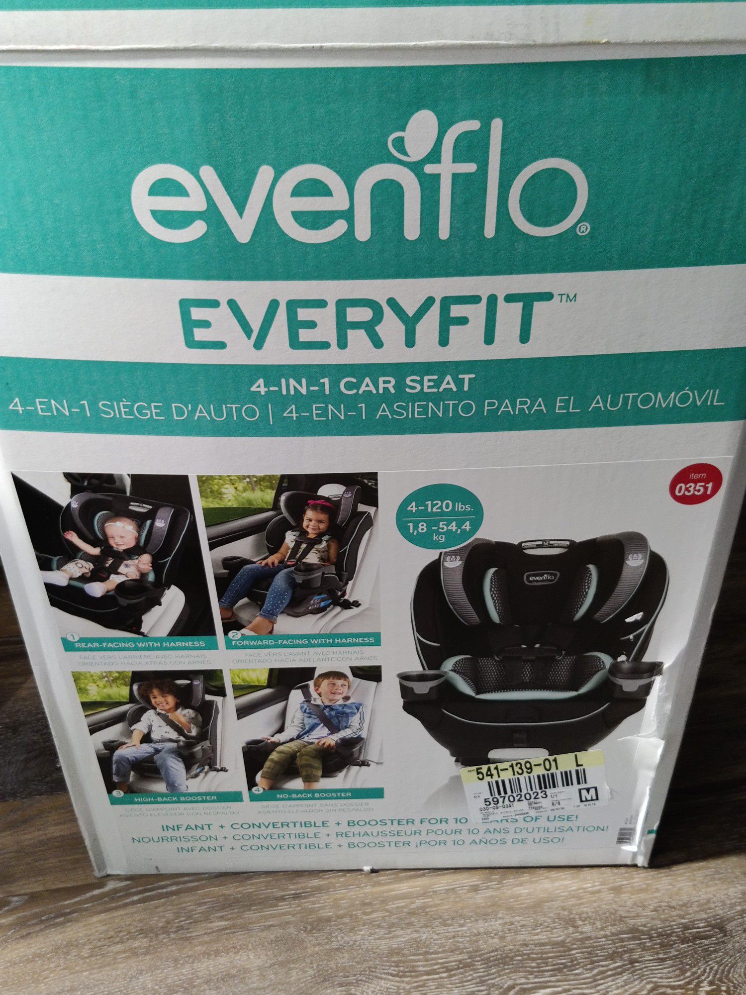 Brand new EvenFlo Everyfit car seat