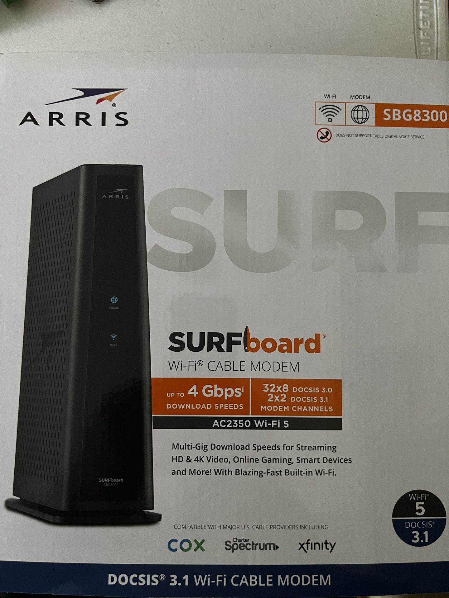 Arris SBG8300 Wi-Fi Cable Modem (almost new)