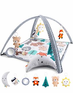Baby newborn to 12 months play gym 7-in-1 play mat