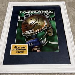 Paul Hornung Notre Dame Fighting Irish Signed Framed Sports Illustrated Print