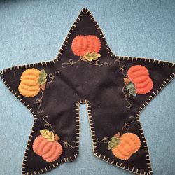 Felt Pumpkin Star Tree Or Candle Skirt