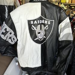 Leather Raiders Jacket Size Medium