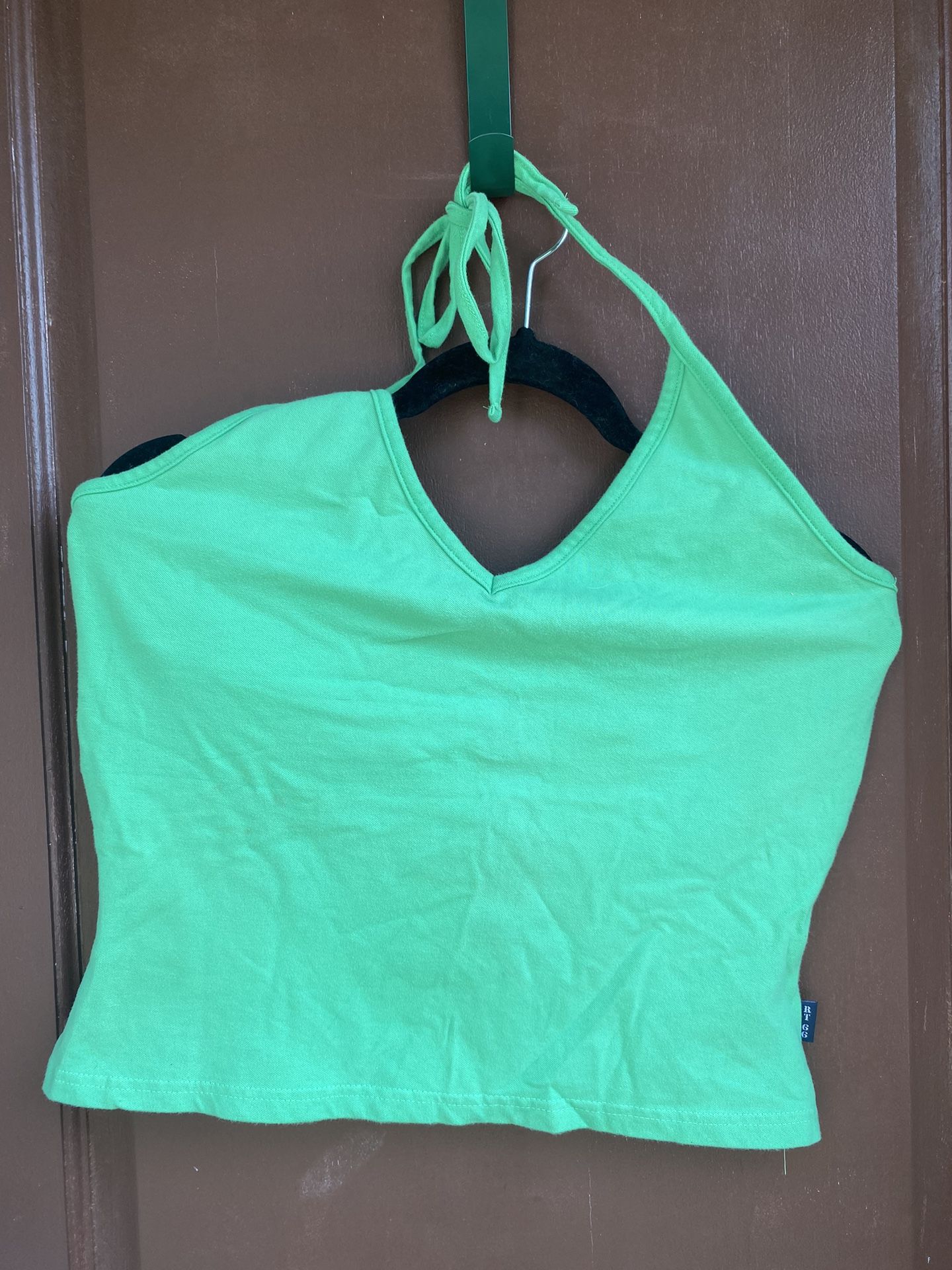 Route 66 Green Halter Top XL.