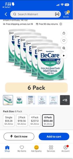 EleCare Hypoallergenic Infant Formula 6-Pack