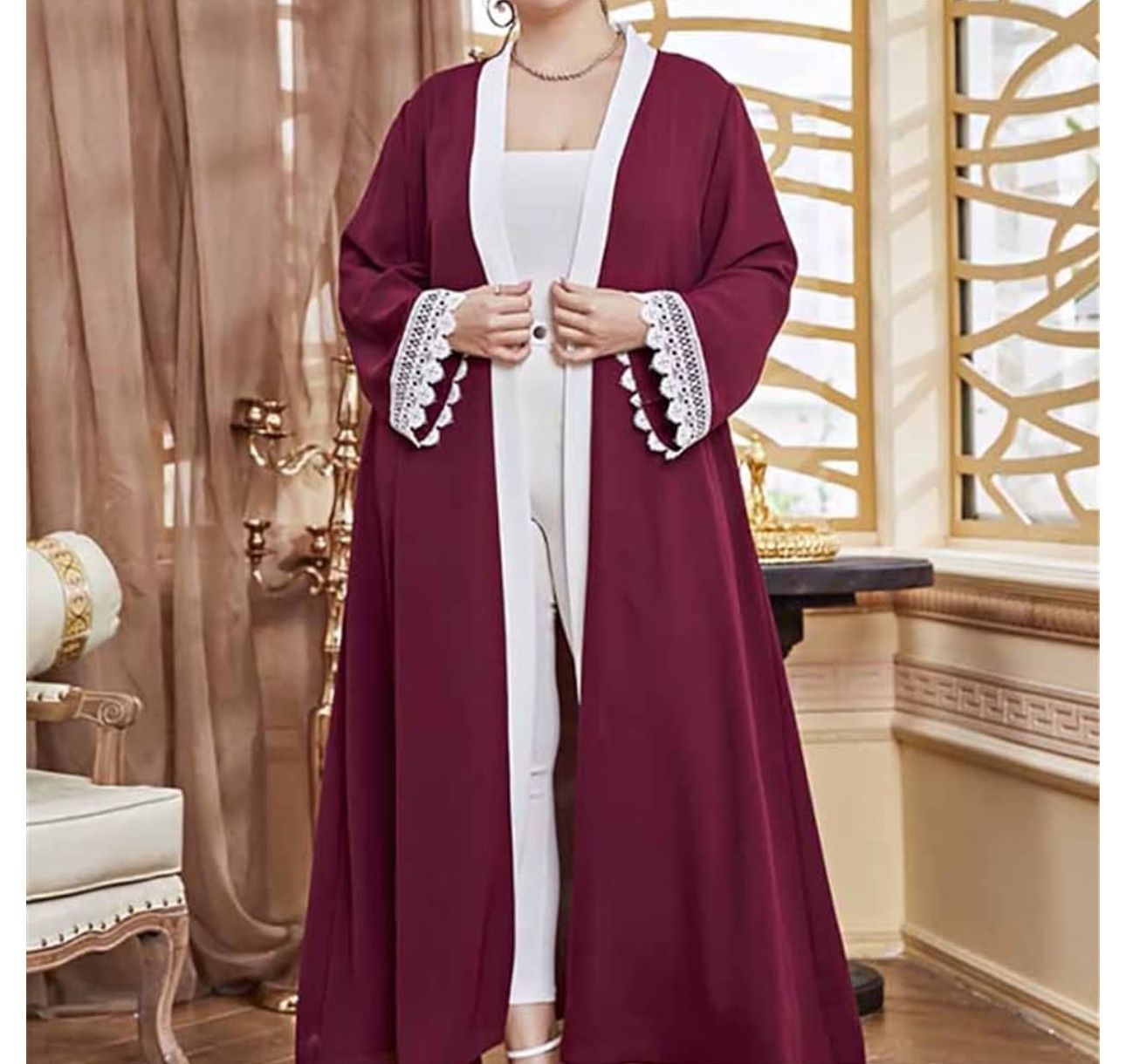 Cardigan Abayas Dresses Casual Tunic Fashion Dress