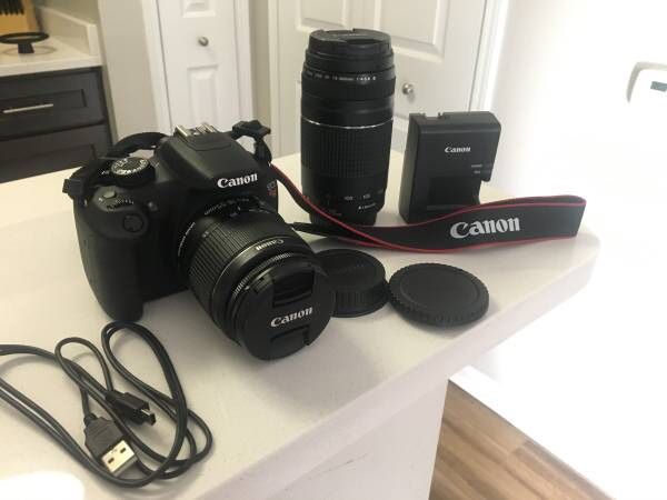 Canon EOS Rebel T-5 With Two Lenses