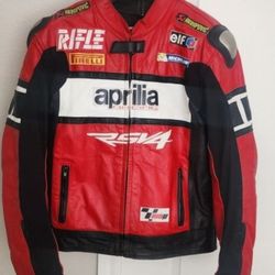 Aprilia Motorbike/Motorcycle Racing Leather Jacket 