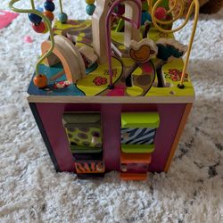toys Wooden Activity Cube - Zany

Zoo: Educational Play with Animals, Spinners, Bead Rollercoaster, Functional Doors