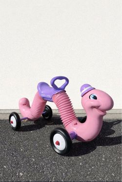 Radio Flyer Pink Inchworm-Bounce and Go Toddler Ride-On