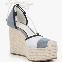 Never worn Giani Bini Denim Wedges 