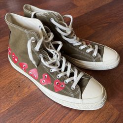 Converse Men's Comme des Garçons Play x Chuck 70 Hi Top 'Multi Heart Men’s 11 