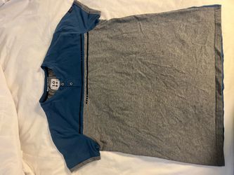 SOBK Colorblock Polo Shirt Blue Gray Men's XL Short Sleeve Collared Button