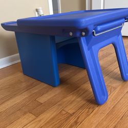 Kids Cube Chair blue ,Kids Desk Chair Converter 