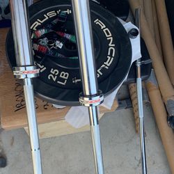 Very nice brand new Olympic barbells 6 Ft and 5 Ft. or standard barbell 6 ft $80 any bar.