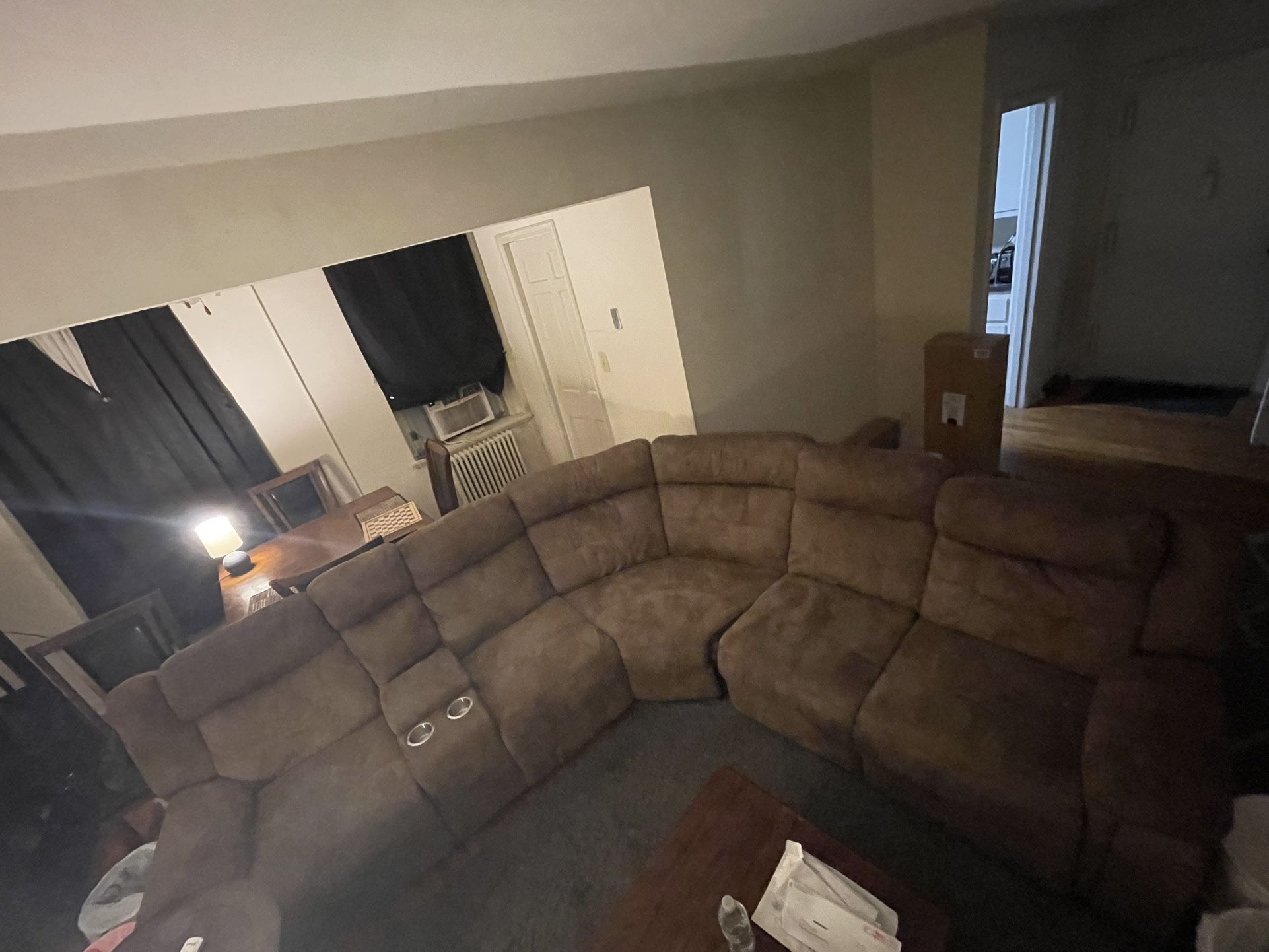 Sectional Couch Double Recliner