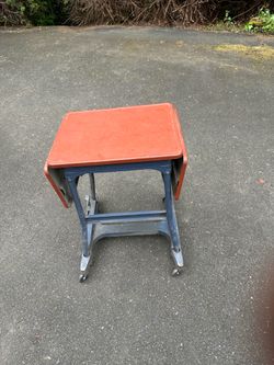 Old metal typewriter desk