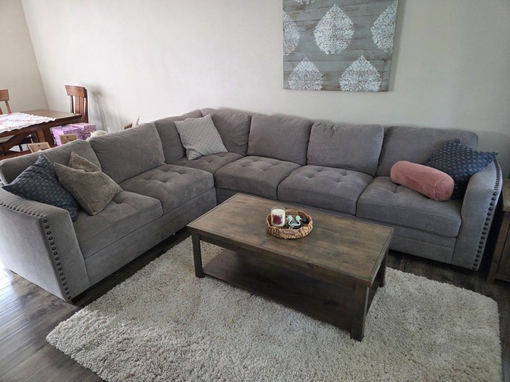 Costco Thomasville Grey Sectional Couch