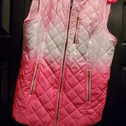 Pink Ombre Puffer Vest