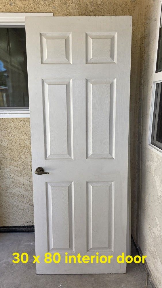 30 X 80 Inches 6 Panel Door
