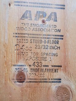 Three quarter inch tongue and groove plywood
